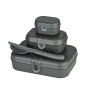 KOZIOL LUNCH BOX SET + CUTLERY SET PASCAL READY NATURE ASH GREY 7168701
