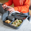 KOZIOL LUNCH BOX SET + CUTLERY SET PASCAL READY NATURE ASH GREY 7168701