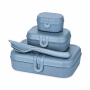 KOZIOL LUNCH BOX SET + CUTLERY SET PASCAL READY NATURE FLOWER BLUE 7168716