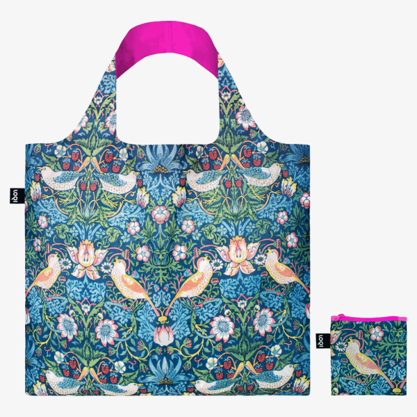 LOQI WM.ST.P MORRIS THE STRAWBERRY THIEF NEON PINK