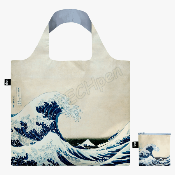 LOQI HO.WA.R KATSUSHIKA HOKUSAI THE GREAT WAVE RECYCLED BAG