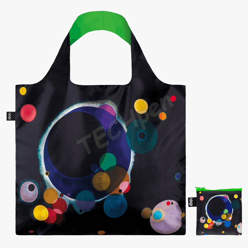 LOQI WK.SC.G KANDINSKY SEVERAL CIRCLES NEON GREEN