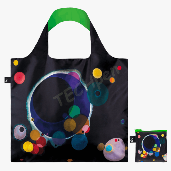 LOQI WK.SC.G KANDINSKY SEVERAL CIRCLES NEON GREEN