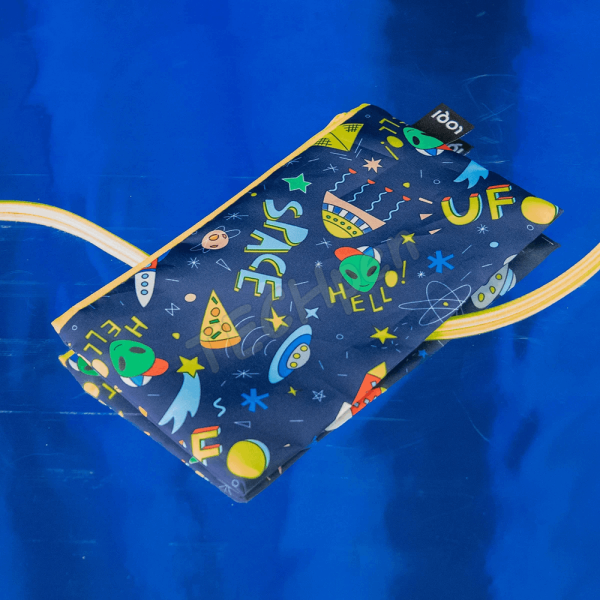 LOQI ZP.SU SPACE UFO RECYCLED MINI ZIP POCKET
