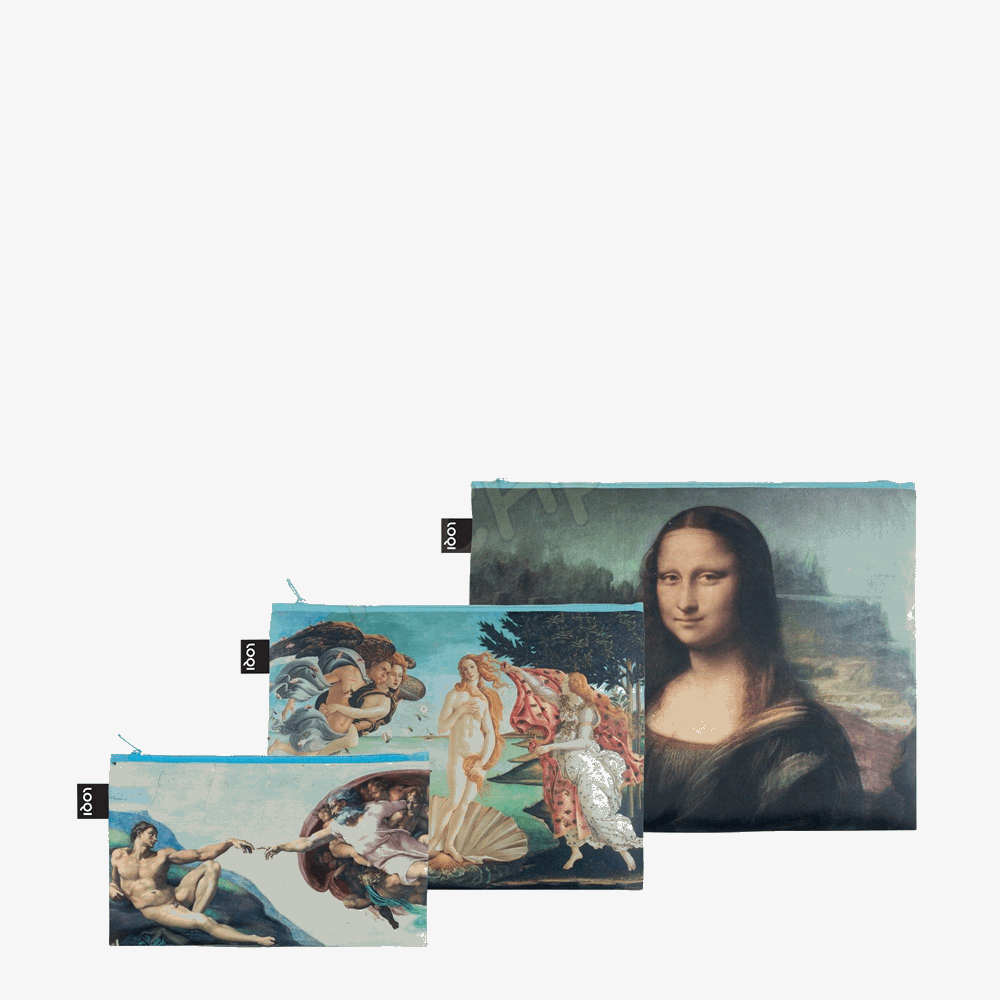 LOQI ZP.MU.MR MICHELANGELO, BOTTICELLI, DA VINCI CREATION OF ADAM,MONA LISA,VENUS
