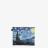 LOQI ZP.VG VINCENT VAN GOGH STARRY NIGHT, WHEATFIELD, IRISES RECYCLED ZIP POCKETS