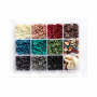 LA PETITE EPICERIE 178069 BOITE DE 11 COULEURS NATURELLES DE PERLES HEISHI 6 MM + ACCESSOI