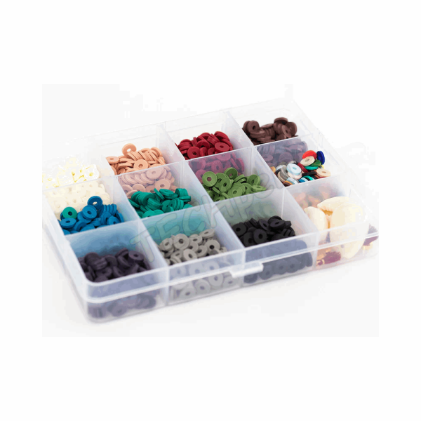 LA PETITE EPICERIE 178069 BOITE DE 11 COULEURS NATURELLES DE PERLES HEISHI 6 MM + ACCESSOI