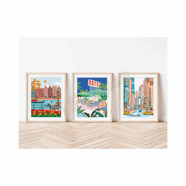 LA PETITE EPICERIE 359000 CADRE BOIS 30X40