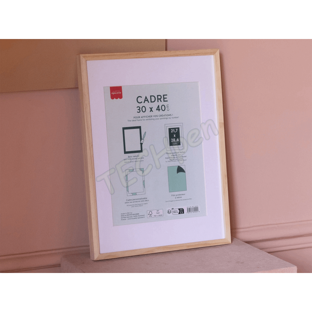LA PETITE EPICERIE 359000 CADRE BOIS 30X40