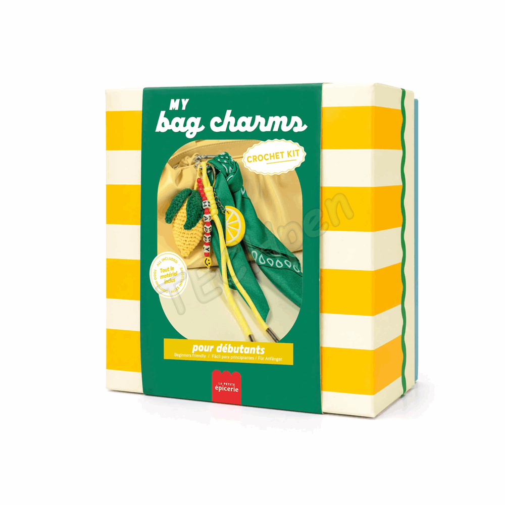 LA PETITE EPICERIE 121006 BAG CHARMS CROCHET KIT - LEMON