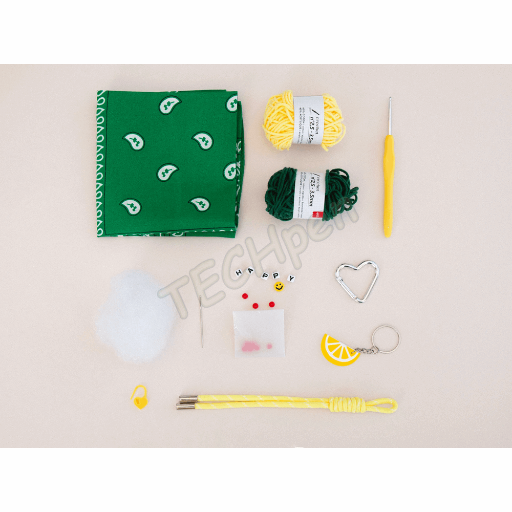 LA PETITE EPICERIE 121006 BAG CHARMS CROCHET KIT - LEMON