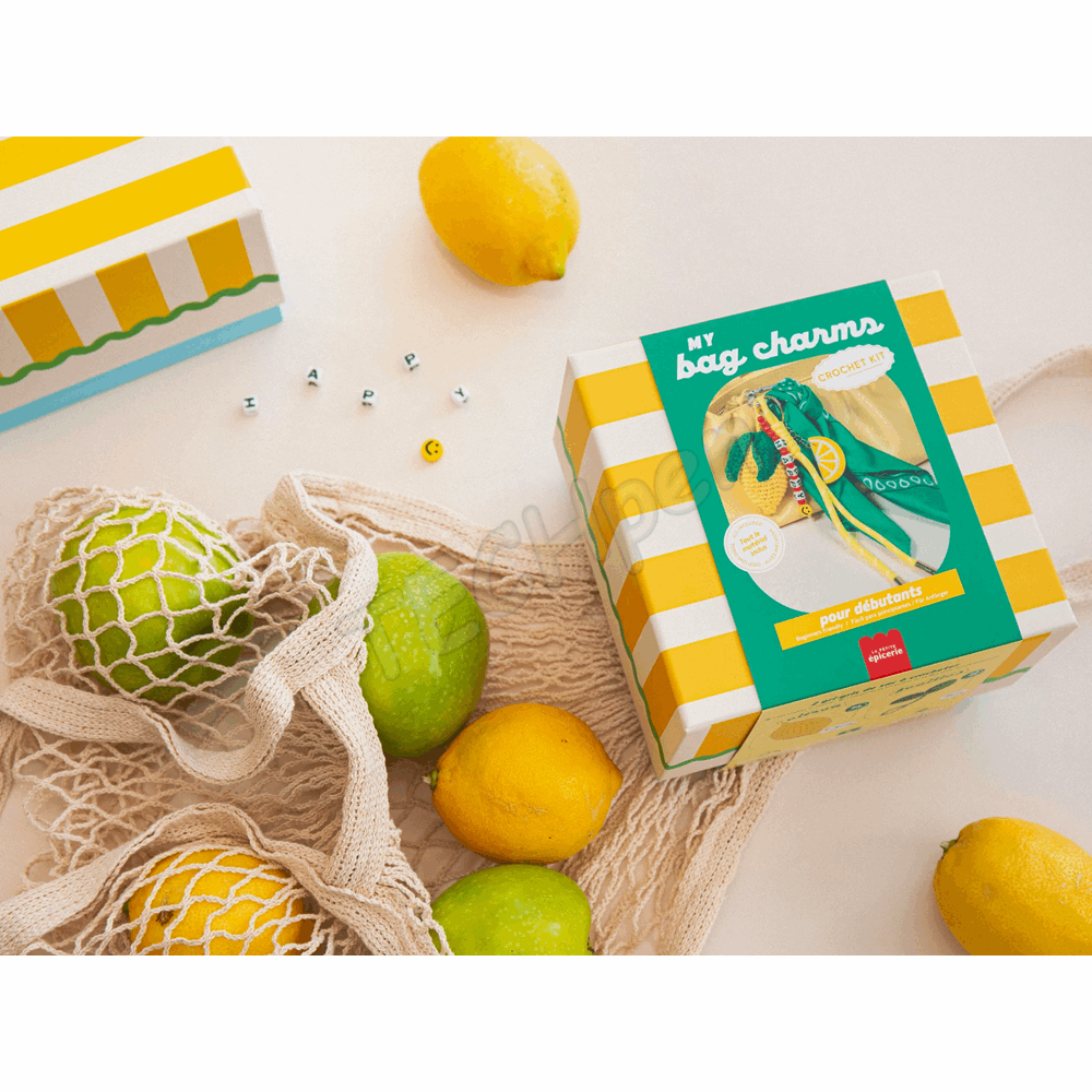 LA PETITE EPICERIE 121006 BAG CHARMS CROCHET KIT - LEMON