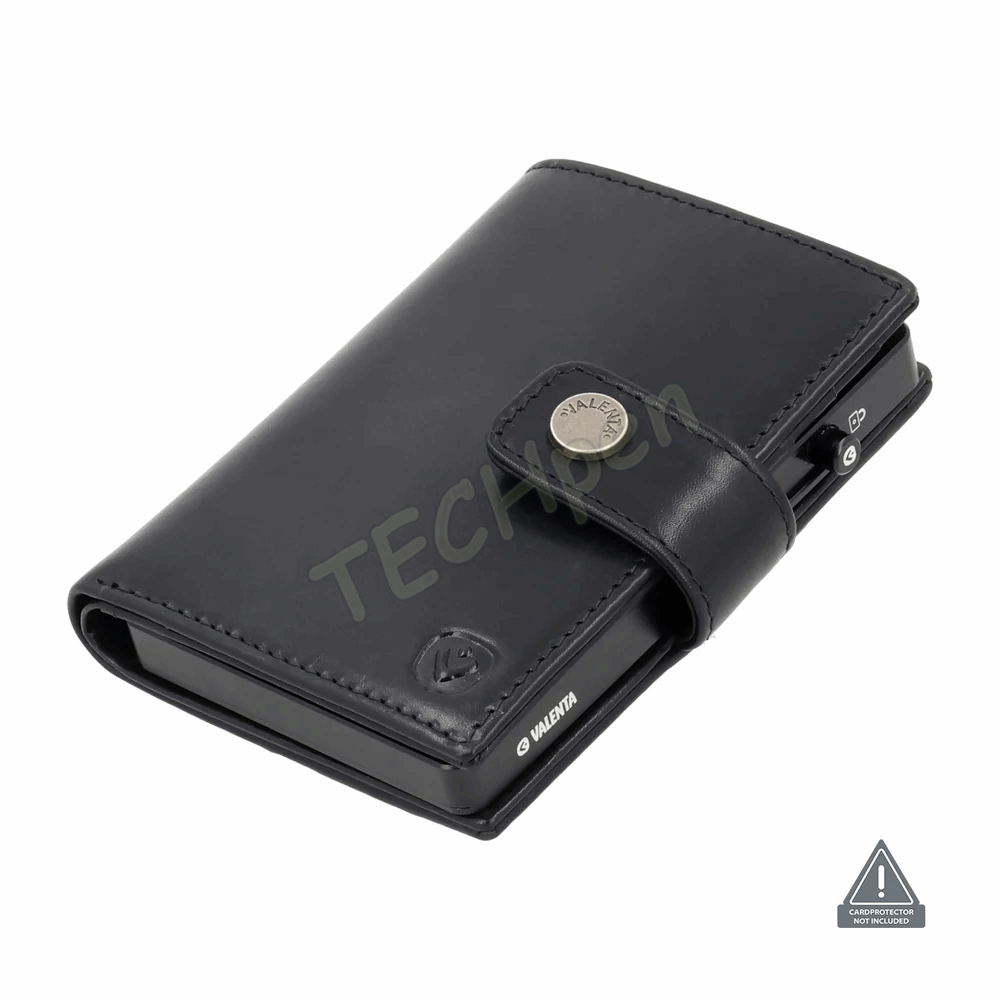 VALENTA 588386 CARD WALLET LEATHER MAGSAFE LUXE BLACK
