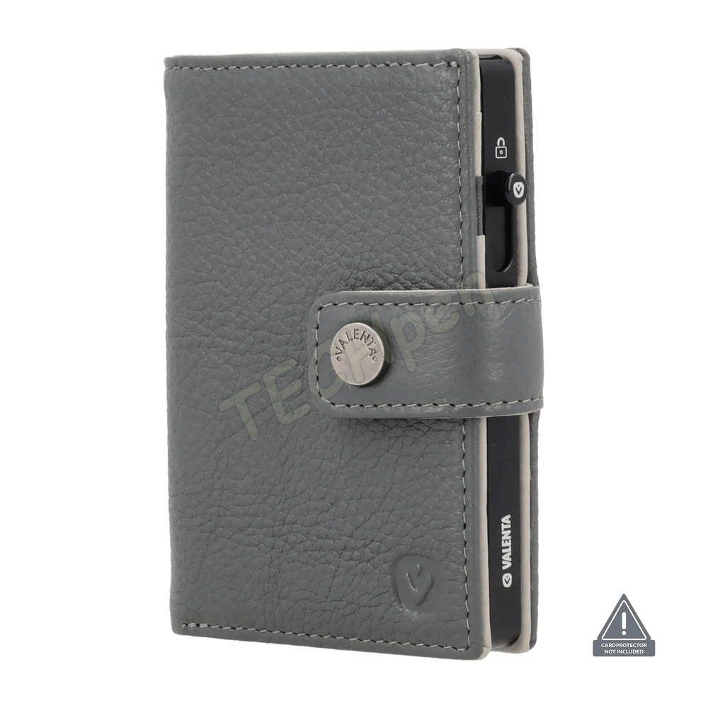 VALENTA 588393 CARD WALLET LEATHER MAGSAFE LUXE GREY