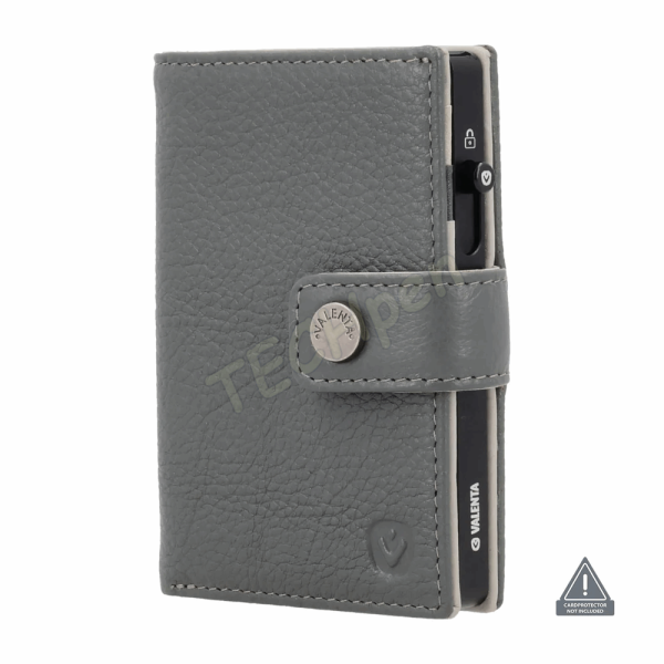 VALENTA 588393 CARD WALLET LEATHER MAGSAFE LUXE GREY