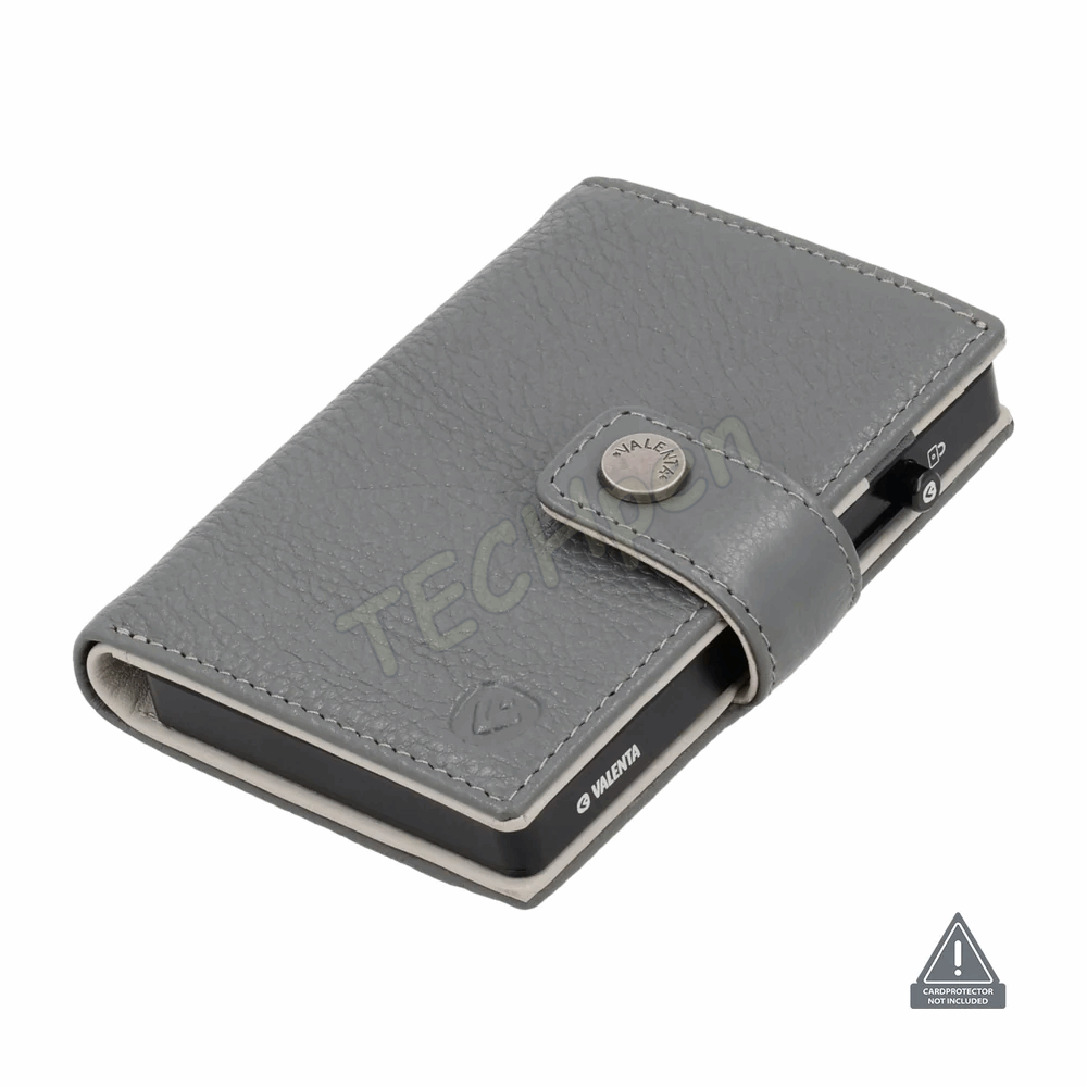 VALENTA 588393 CARD WALLET LEATHER MAGSAFE LUXE GREY
