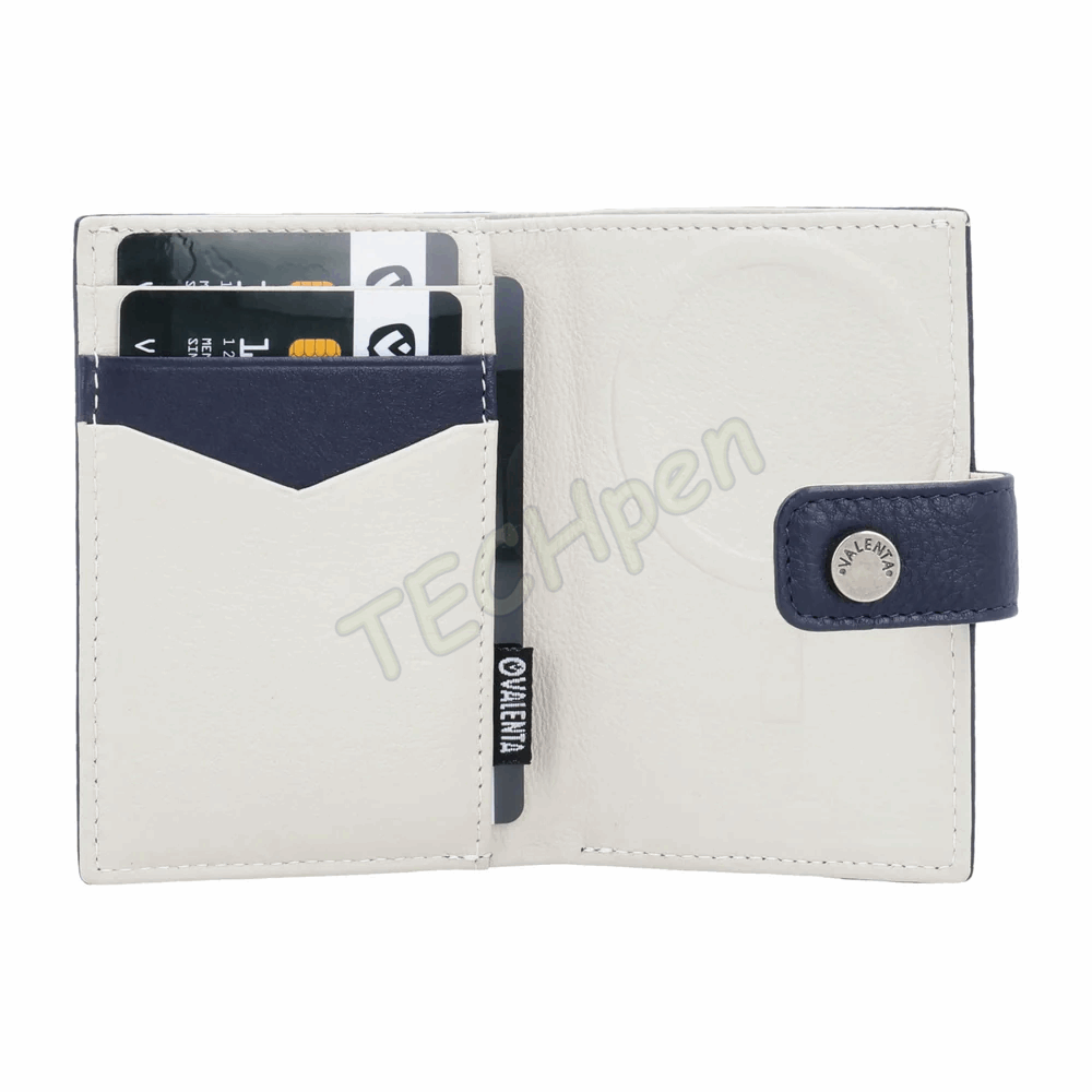 VALENTA 588416 CARD WALLET LEATHER MAGSAFE LUXE NAVY