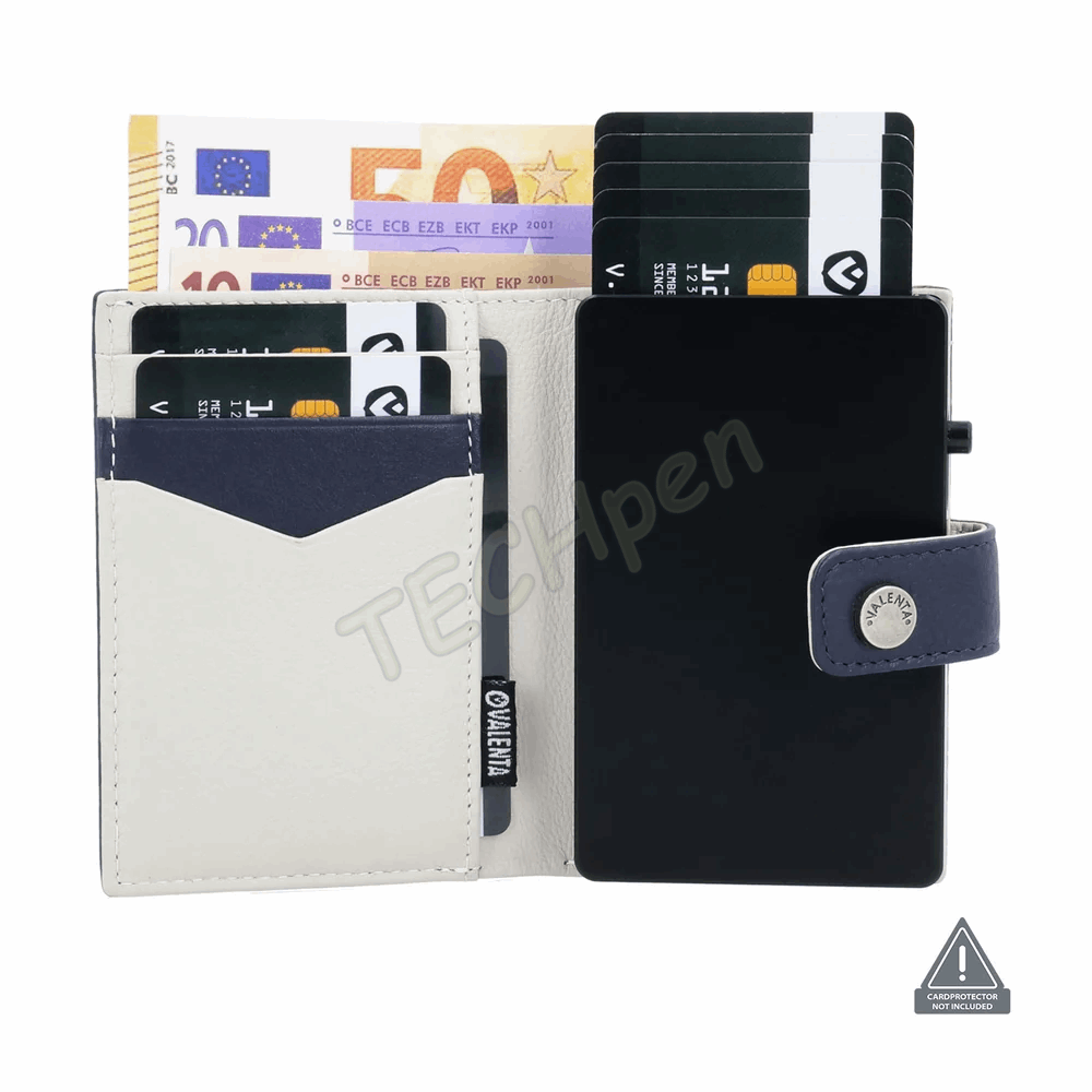 VALENTA 588416 CARD WALLET LEATHER MAGSAFE LUXE NAVY