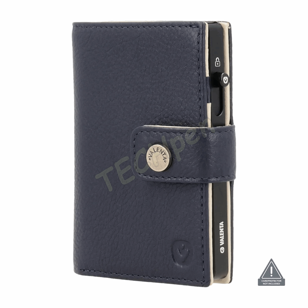 VALENTA 588416 CARD WALLET LEATHER MAGSAFE LUXE NAVY