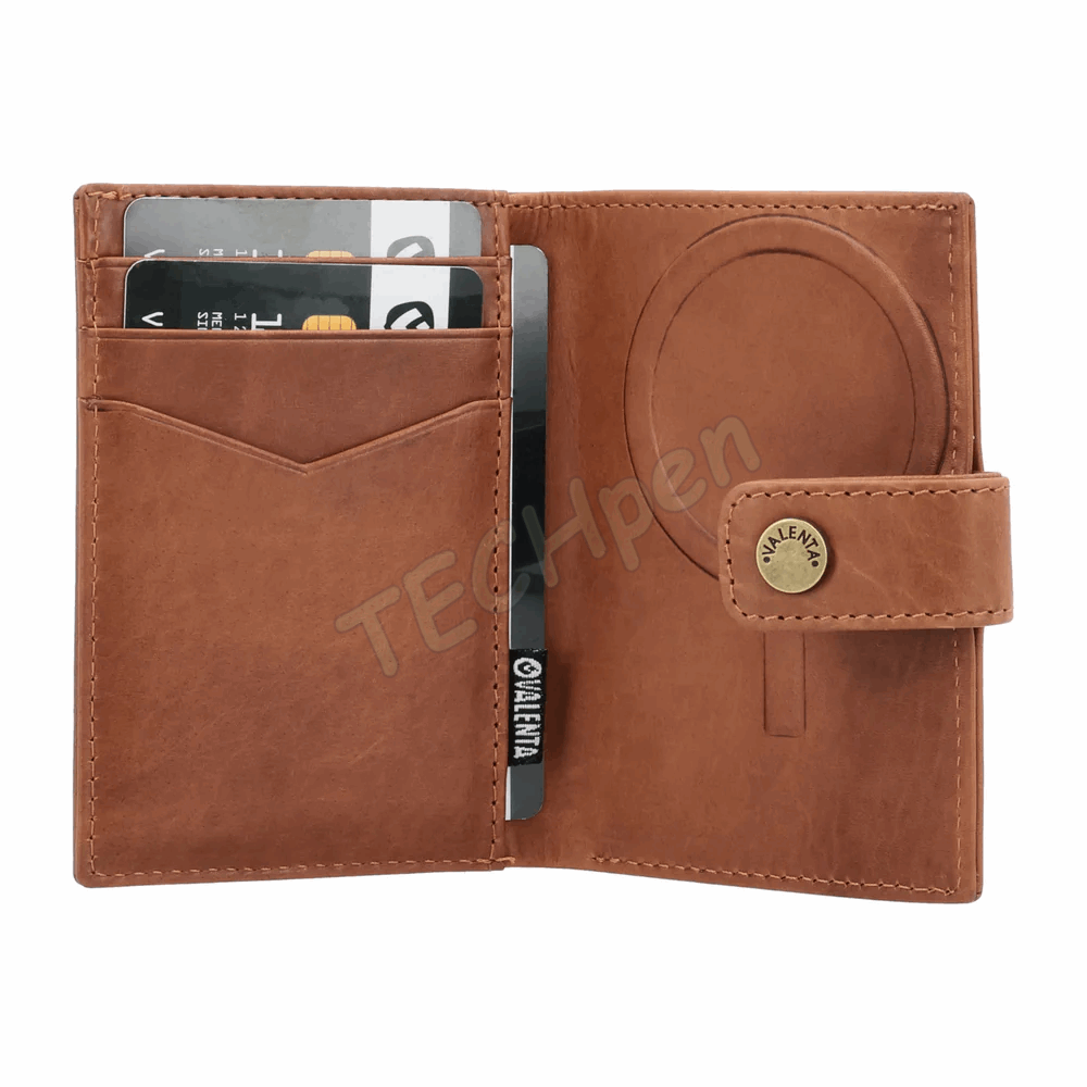 VALENTA 588584 CARD WALLET LEATHER MAGSAFE LUXE COGNAC