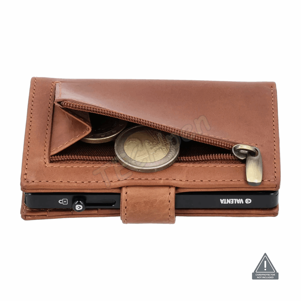 VALENTA 588584 CARD WALLET LEATHER MAGSAFE LUXE COGNAC