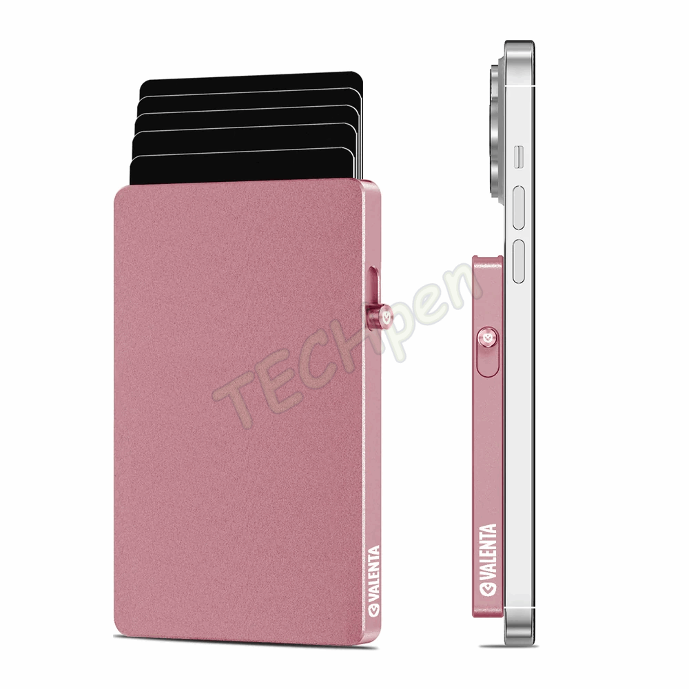 VALENTA 588317 CARD PROTECTOR ALUMINIUM MAG SAFE ROSE
