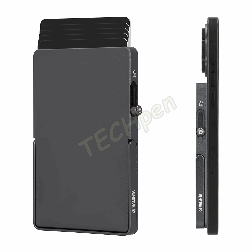 VALENTA 589314 CARD PROTECTOR ALUMINIUM MAG SAFE GRAPHITE GREY