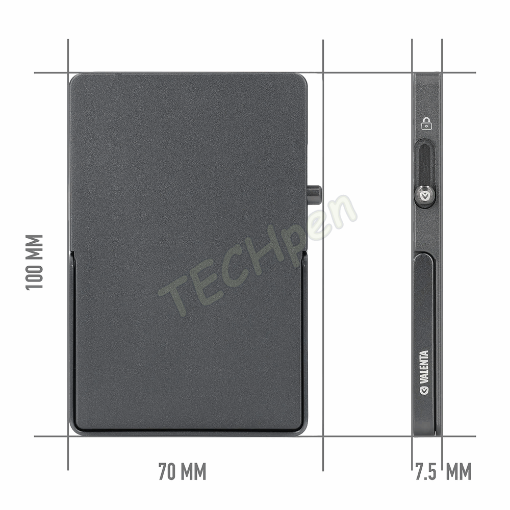VALENTA 589314 CARD PROTECTOR ALUMINIUM MAG SAFE GRAPHITE GREY