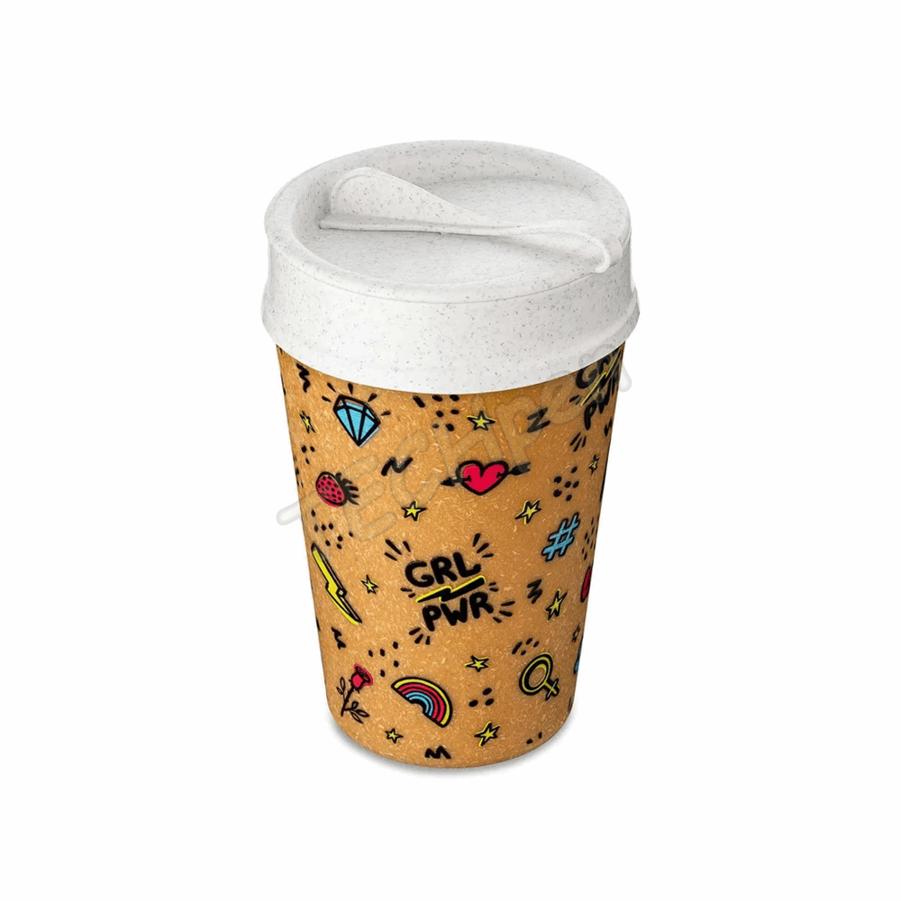 KOZIOL THERMO MUG 400ML ISO TO GO GRL PWR NATURE WOOD 8001119