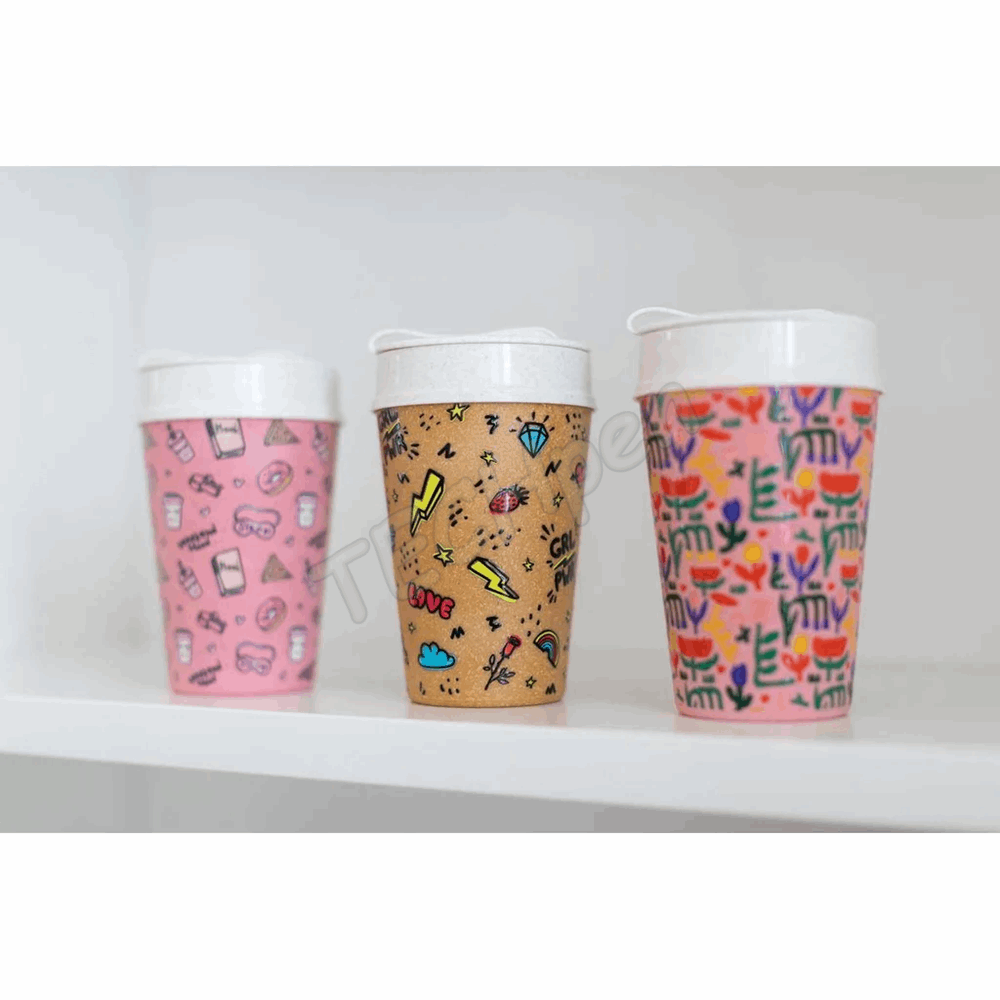 KOZIOL THERMO MUG 400ML ISO TO GO GRL PWR NATURE WOOD 8001119