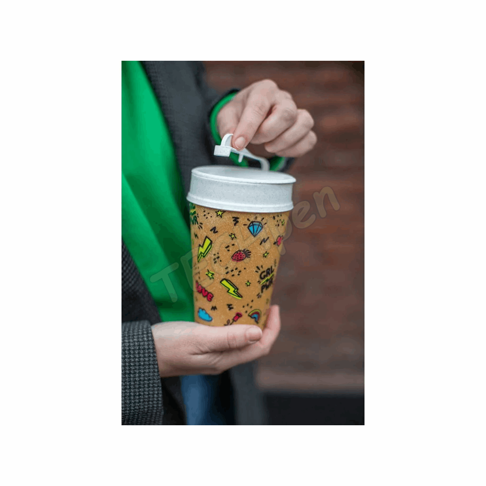 KOZIOL THERMO MUG 400ML ISO TO GO GRL PWR NATURE WOOD 8001119
