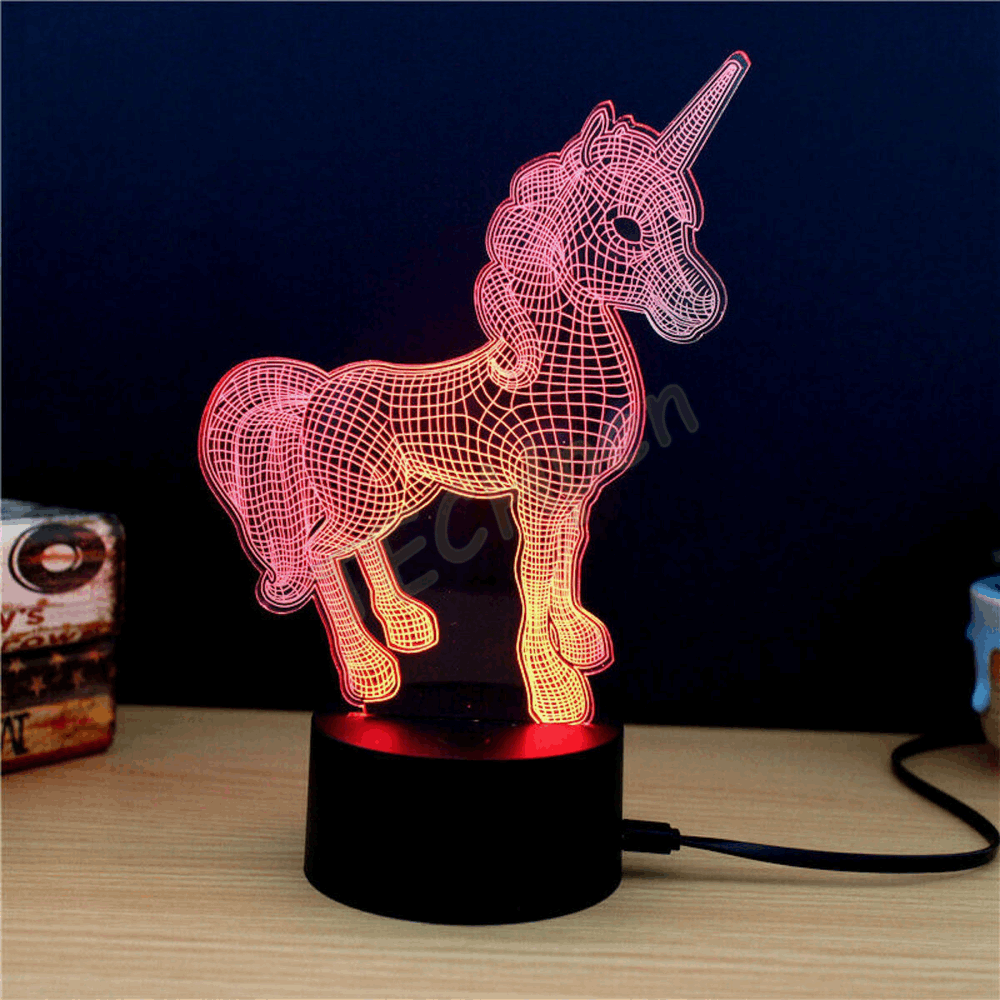 i-TOTAL ΛΑΜΠΑ 3D LED UNICORN CM3326 12.1X4X20.7cm