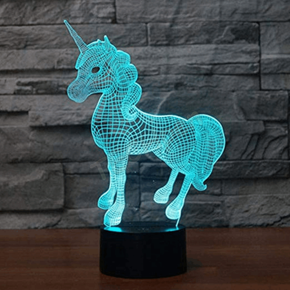 i-TOTAL ΛΑΜΠΑ 3D LED UNICORN CM3326 12.1X4X20.7cm