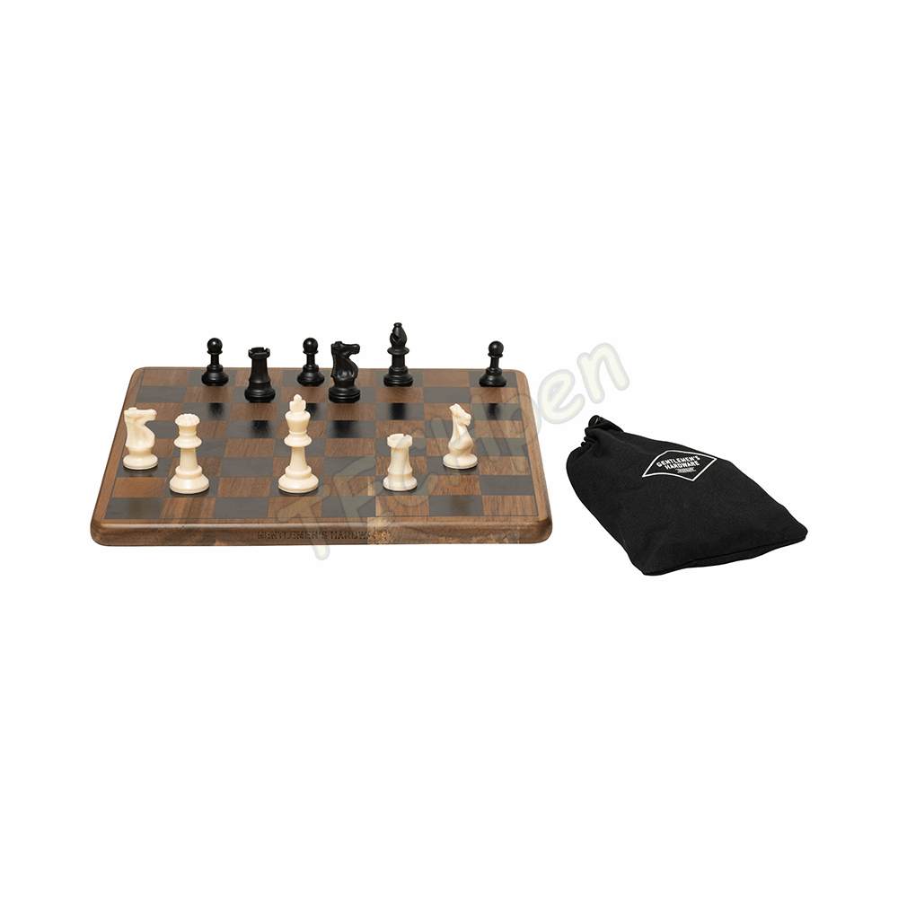 GENTLEMENS GAMES ACACIA WOOD CHESS SET GEN675