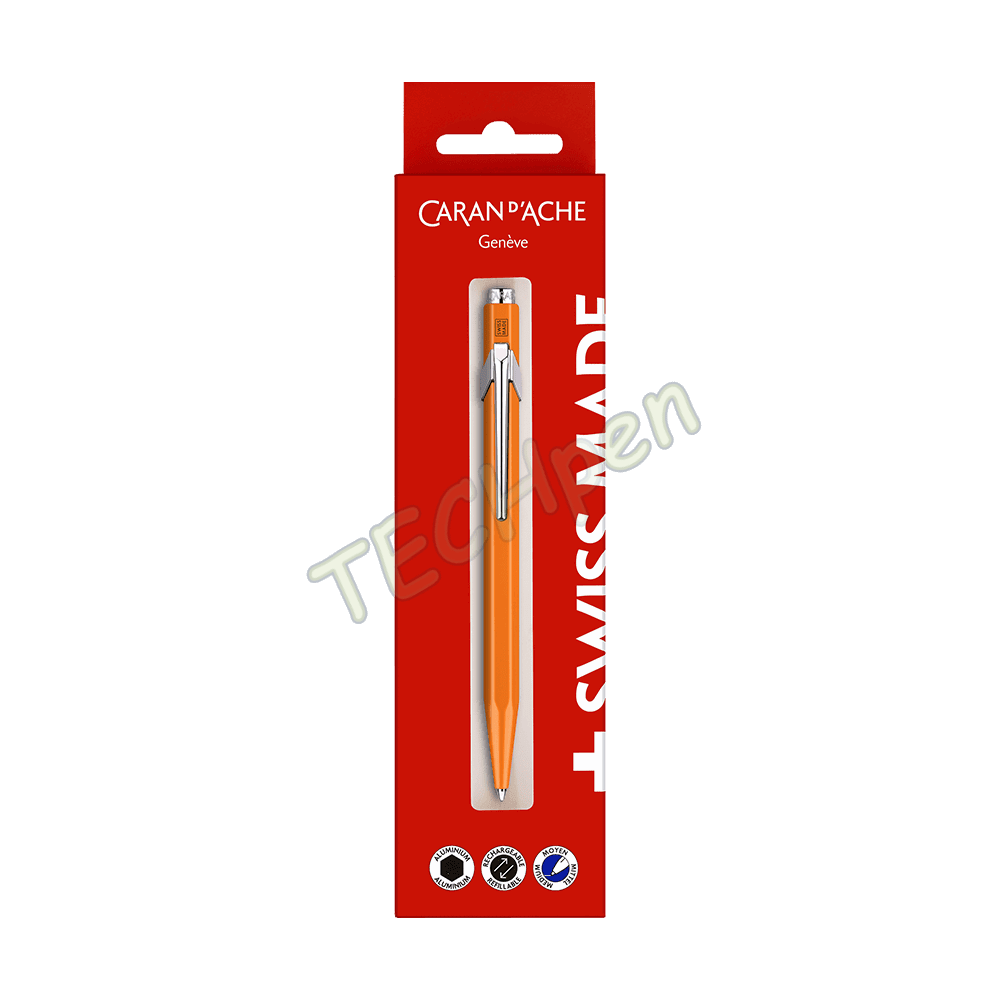 CARANDACHE 869 ΣΤΥΛΟ B.P. GIFT PACK ORANGE FLUO