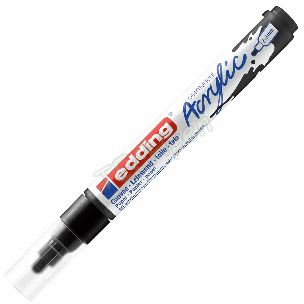 EDDING ΜΑΡΚΑΔΟΡΟΣ ΑΚΡYΛΙΚΟΣ 2-3mm BLACK 01.5100/901