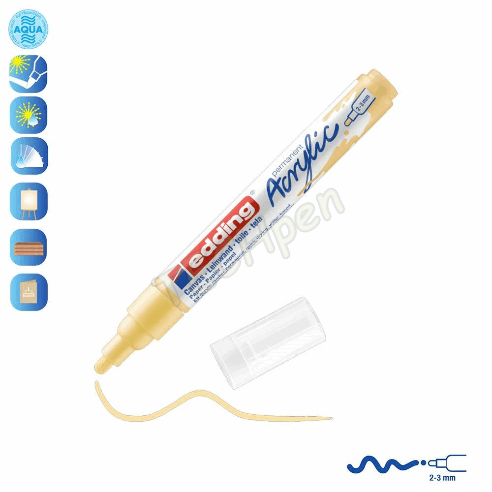 EDDING ΜΑΡΚΑΔΟΡΟΣ ΑΚΡYΛΙΚΟΣ 2-3mm PASTEL YELLOW  01.5100/915