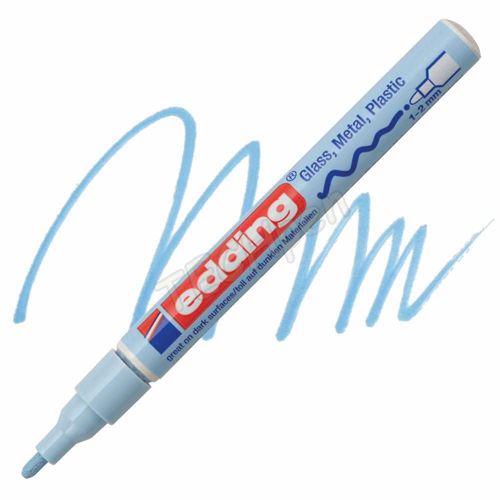 EDDING ΜΑΡΚΑΔΟΡΟΣ ΑΝΕΞΙΤΗΛΟΣ 1mm ΣΤΡΟΓΓΥΛΗ ΜΥΤΗ PASTEL ΜΠΛΕ 01.751/139