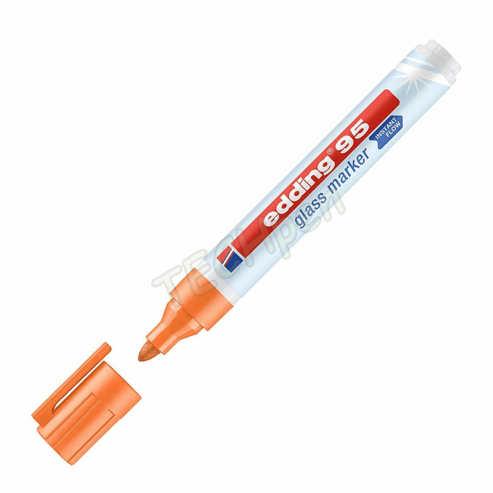 EDDING 95 ΜΑΡΚΑΔΟΡΟΣ ΓΥΑΛΙΟΥ 1,5-3mm ΣΤΡΟΓΓΥΛΗ ΜΥΤΗ ΠΟΡΤΟΚΑΛΙ 01.95/06