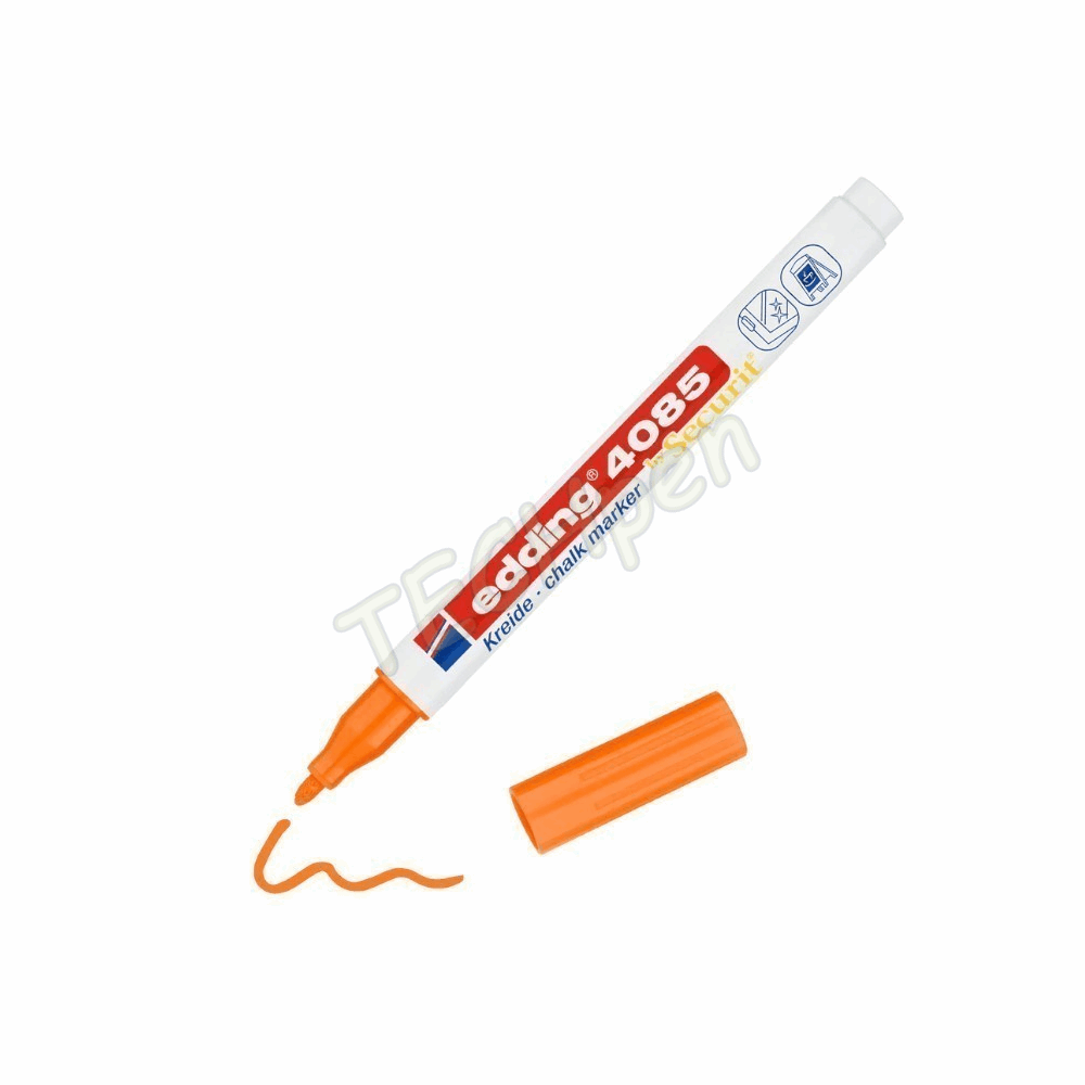 EDDING 4085 ΜΑΡΚΑΔΟΡΟΣ ΚΙΜΩΛΙΑΣ KREIDΕ BY SECURIT 1-2mm WATER BASED INK FLUO ORANGE 4-4085066