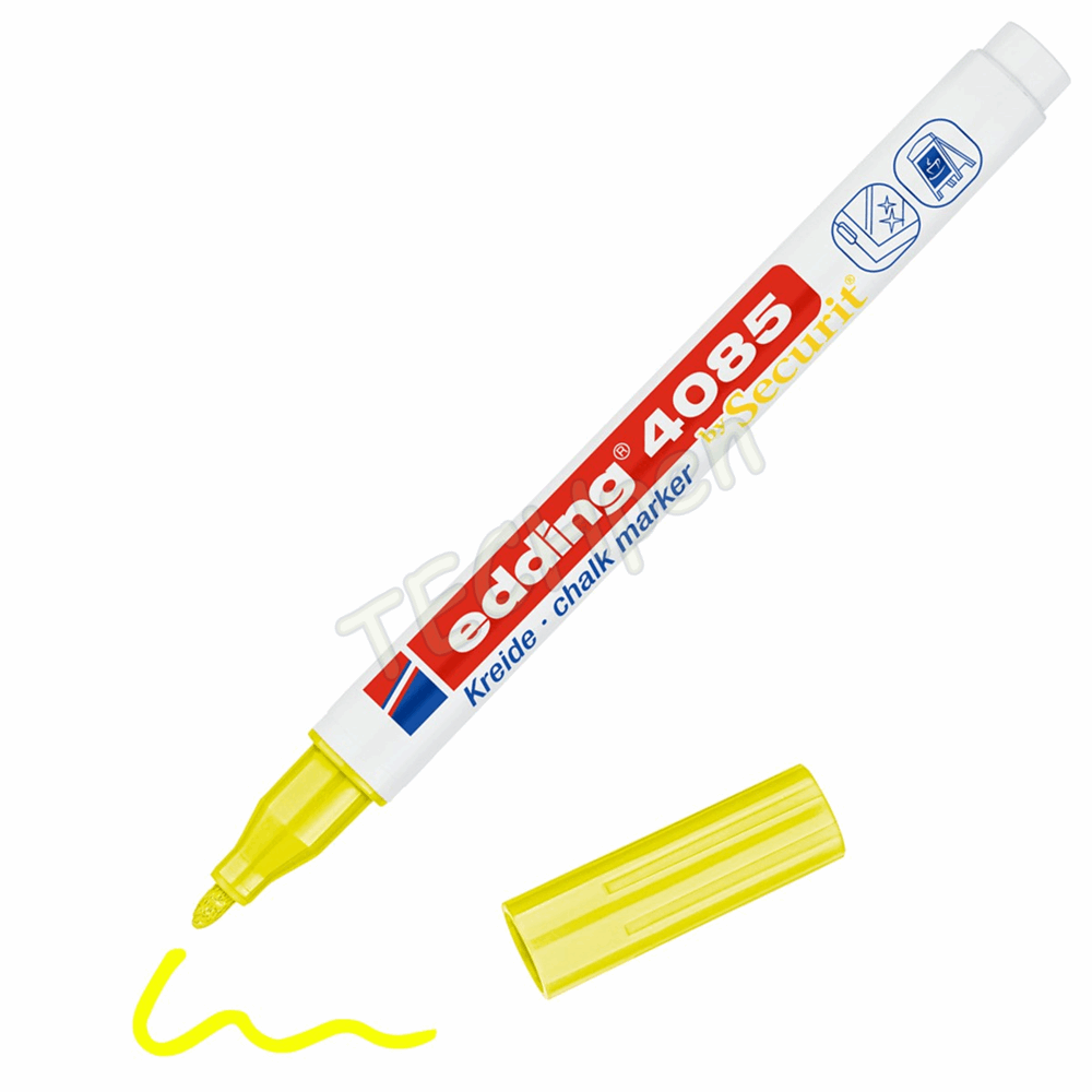 EDDING 4085 ΜΑΡΚΑΔΟΡΟΣ ΚΙΜΩΛΙΑΣ KREIDΕ BY SECURIT 1-2mm WATER BASED INK FLUO YELLOW 4-4085065