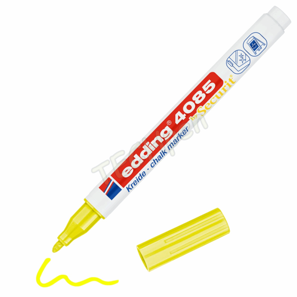 EDDING 4085 ΜΑΡΚΑΔΟΡΟΣ ΚΙΜΩΛΙΑΣ KREIDΕ BY SECURIT 1-2mm WATER BASED INK FLUO YELLOW 4-4085065