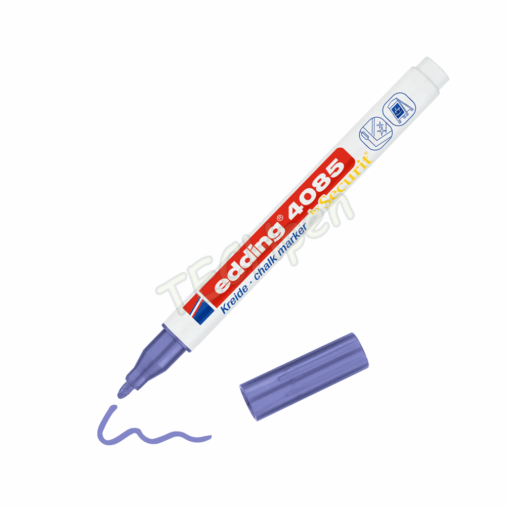 EDDING 4085 ΜΑΡΚΑΔΟΡΟΣ ΚΙΜΩΛΙΑΣ KREIDΕ BY SECURIT 1-2mm WATER BASED INK PURPLE 4-4085078