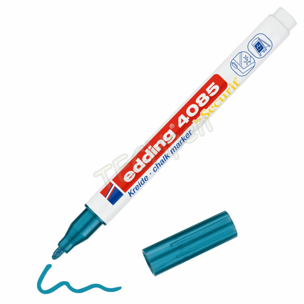 EDDING 4085 ΜΑΡΚΑΔΟΡΟΣ ΚΙΜΩΛΙΑΣ KREIDΕ BY SECURIT 1-2mm WATER BASED INK METALLIC BLUE 4-4085073