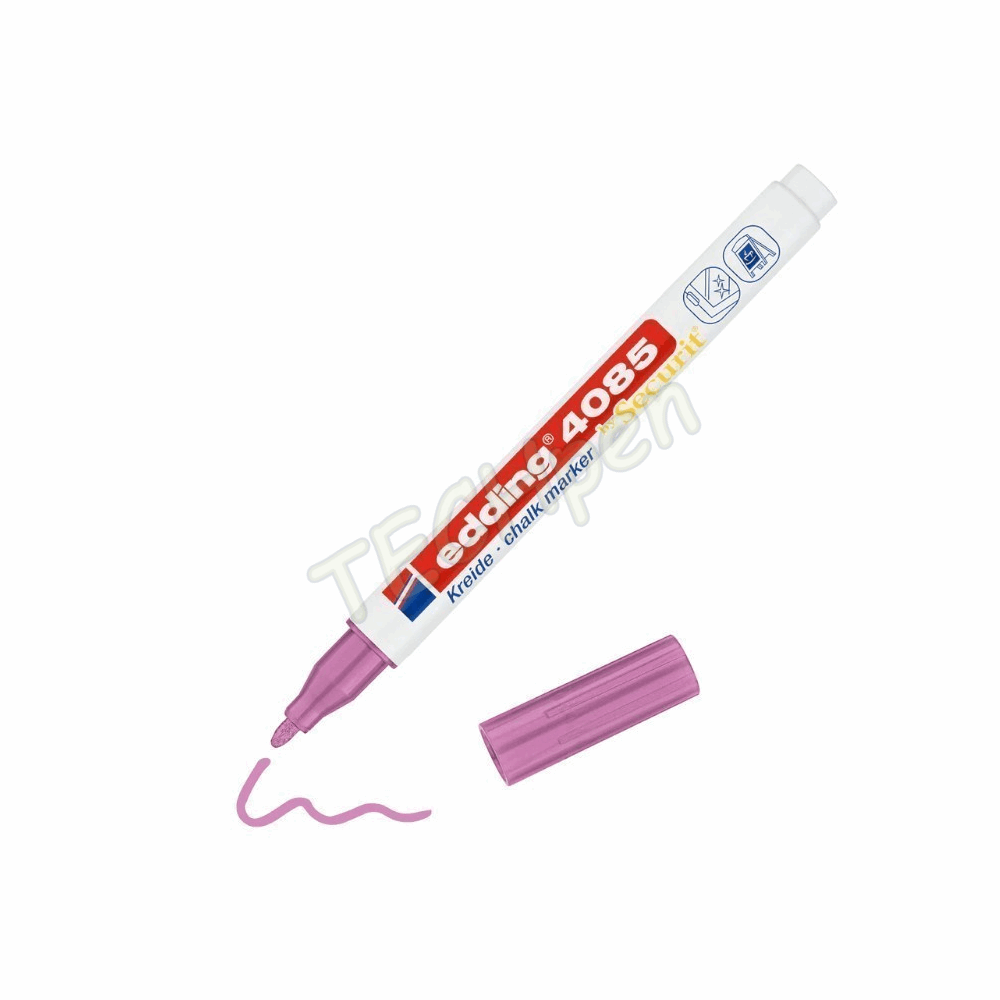 EDDING 4085 ΜΑΡΚΑΔΟΡΟΣ ΚΙΜΩΛΙΑΣ KREIDΕ BY SECURIT 1-2mm WATER BASED INK METALLIC PINK 4-4085073