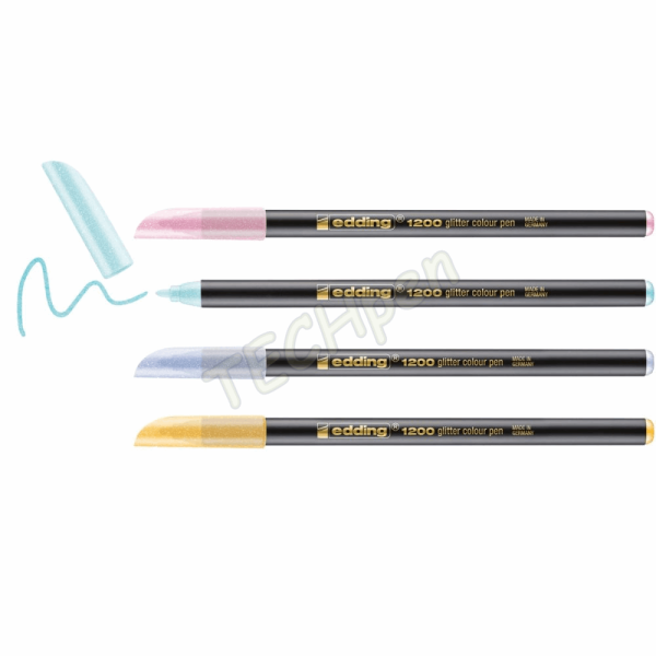EDDING ΜΑΡΚΑΔΟΡΟΣ ΙΝΩΝ 1200glitter SET 4 TEM PASTEL 01.1200/4SGLITTER