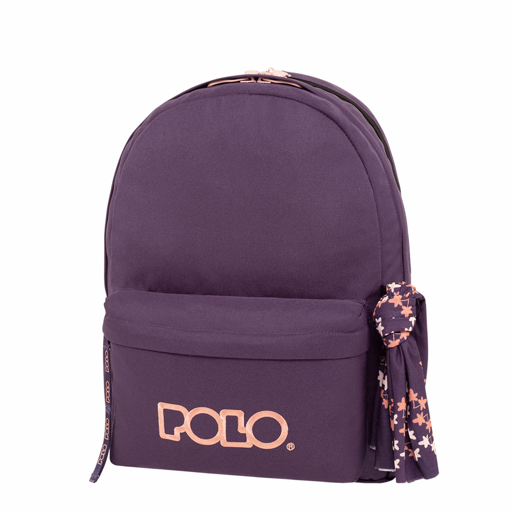 POLO ΣΑΚΙΔΙΟ ORIGINAL DOUBLE SCARF EGGPLANT/PINK-ΜΕΛΙΤΖΑΝΙ/ΡΟΖ 901235-4839