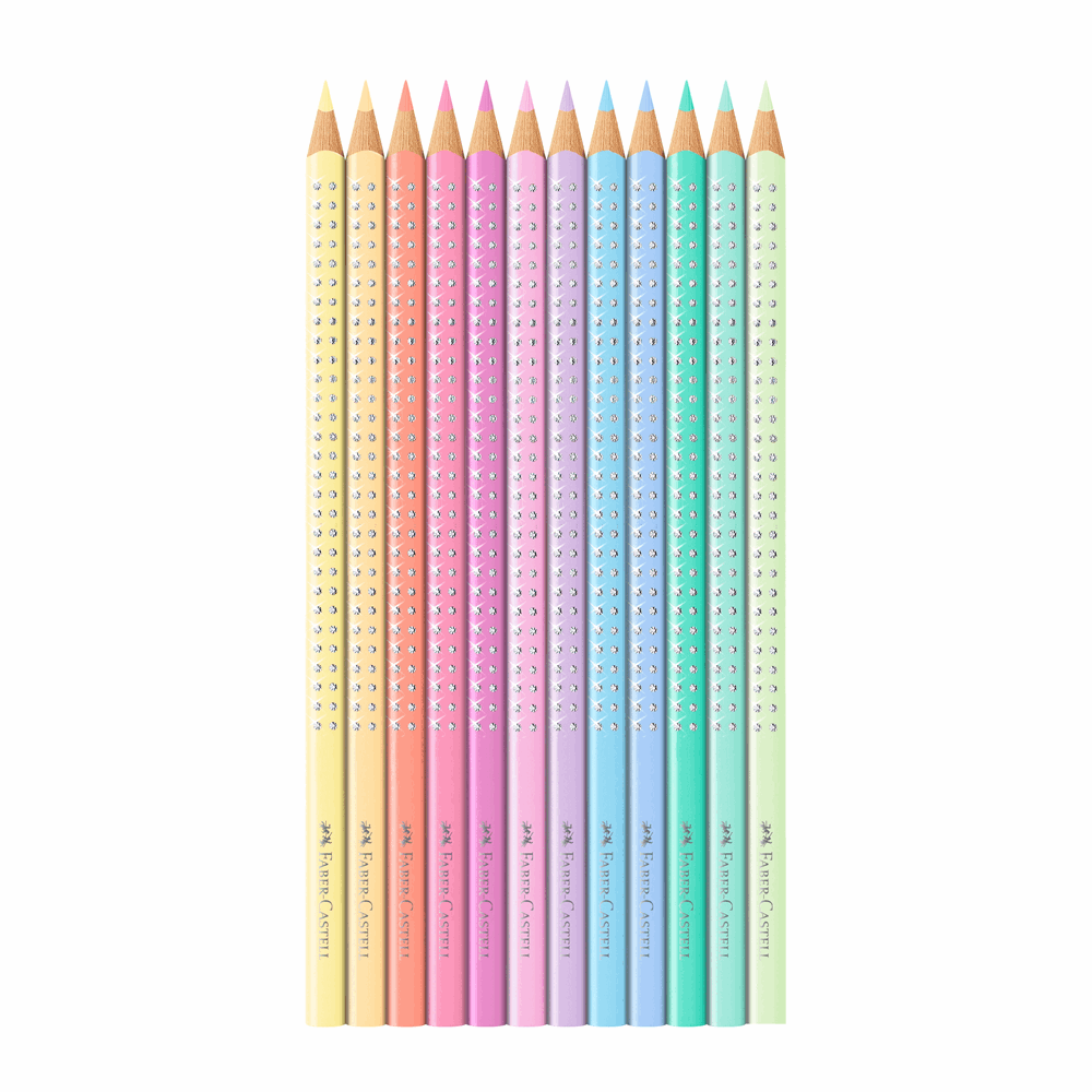 FABER CASTELL ΣΧΟΛΙΚΕΣ ΞΥΛΟΜΠΟΓΙΕΣ SPARKLE PASTEL RR201910 ΣΕΤ 12τμχ ΣΕ ΜΕΤΑΛΛΙΚΗ ΚΑΣΕΤΙΝΑ 12310560