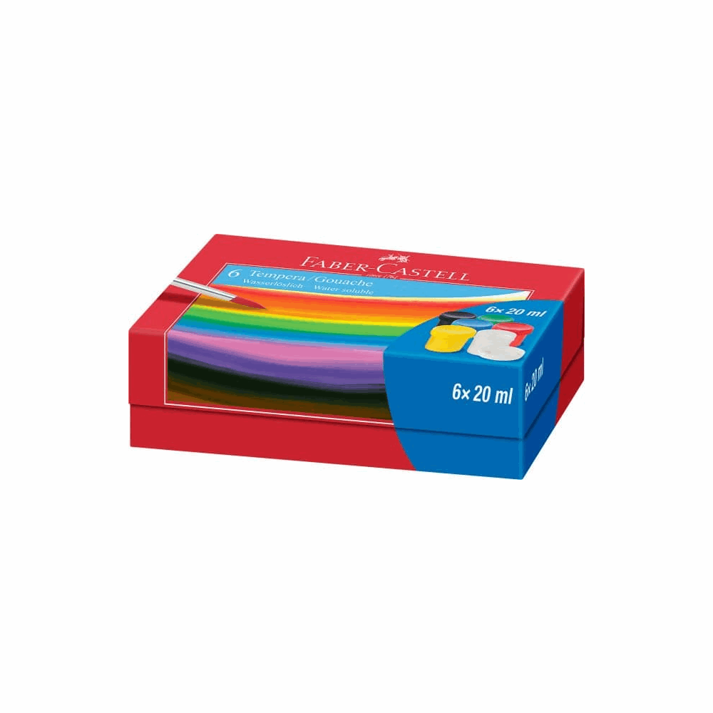 FABER CASTELL ΤΕΜΠΕΡΕΣ ΣΕΤ6τμχ 20ML RR121040